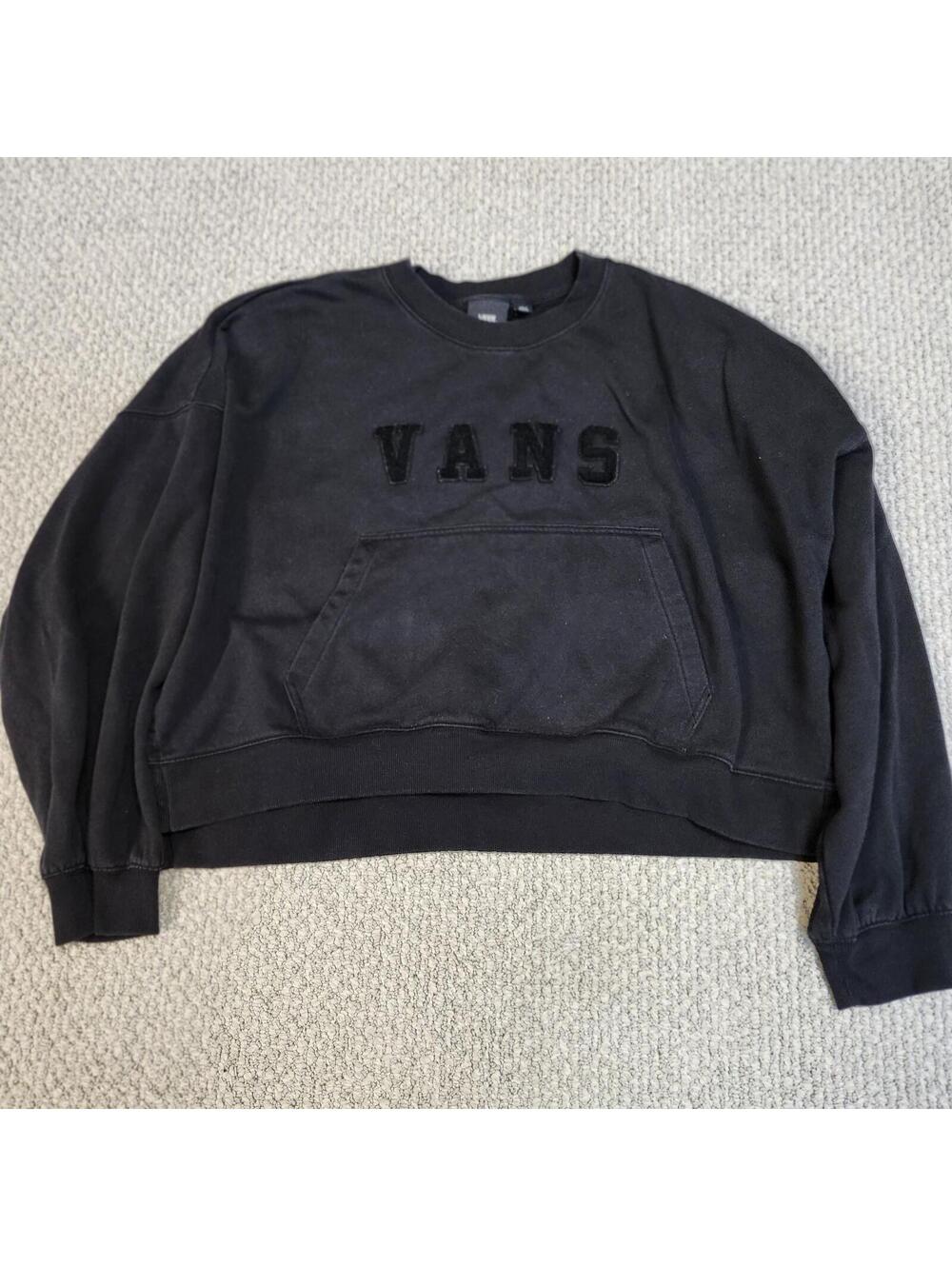 Vans Black Crewneck Sweatshirt Pullover Women's Size XL